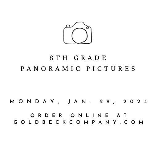  8th grade panoramic picture will be Jan. 29 